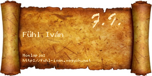 Fühl Iván névjegykártya